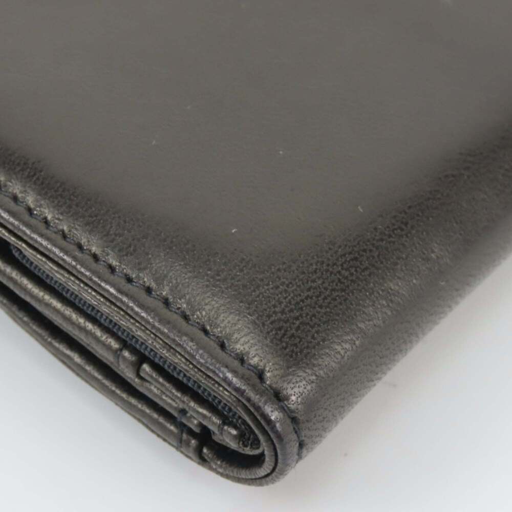 CHANEL Black Lambskin Leather Logo Wallet - Picture 10 of 16